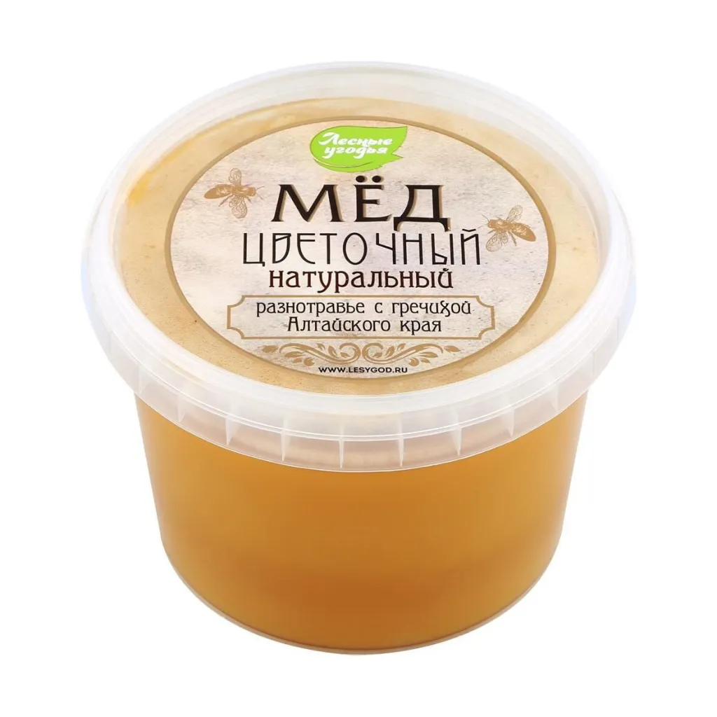 Мед Лесные Угодья разнотравье с гречихой пл/б 700 г