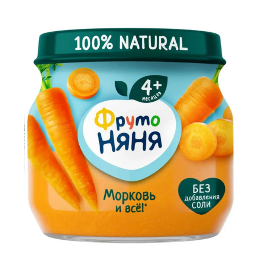 Пюре ФрутоНяня из моркови с 4 месяцев 80г