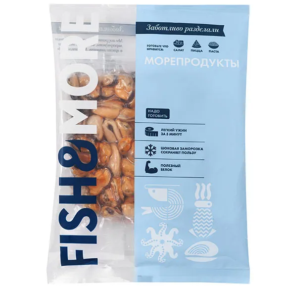 Мясо мидий варено-мороженое Fish & More