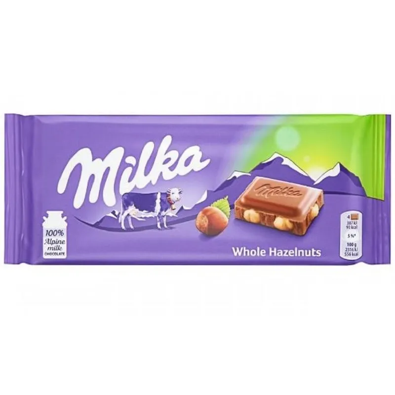 Шоколад Milka с цельным фундуком 100г