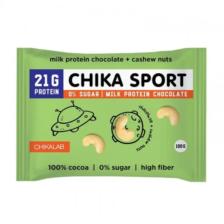 Шоколад Chikalab молочный с кешью 100г