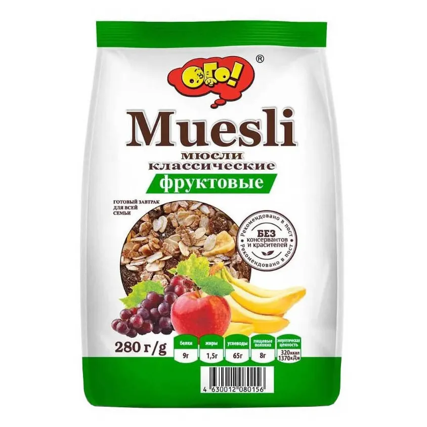 Мюсли Ого! Фруктовые 280г