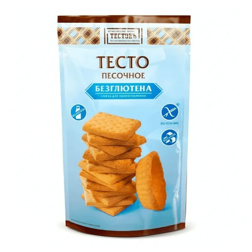 Тесто Тестовъ песочное без глютена Сухие смеси 250г