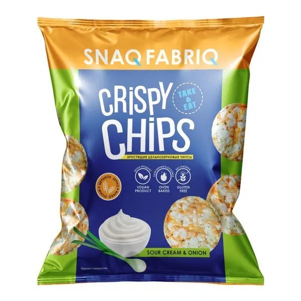 Чипсы Бомббар Snaq Fabriq цельнозерновые Сметана и зеленый лук 50г
