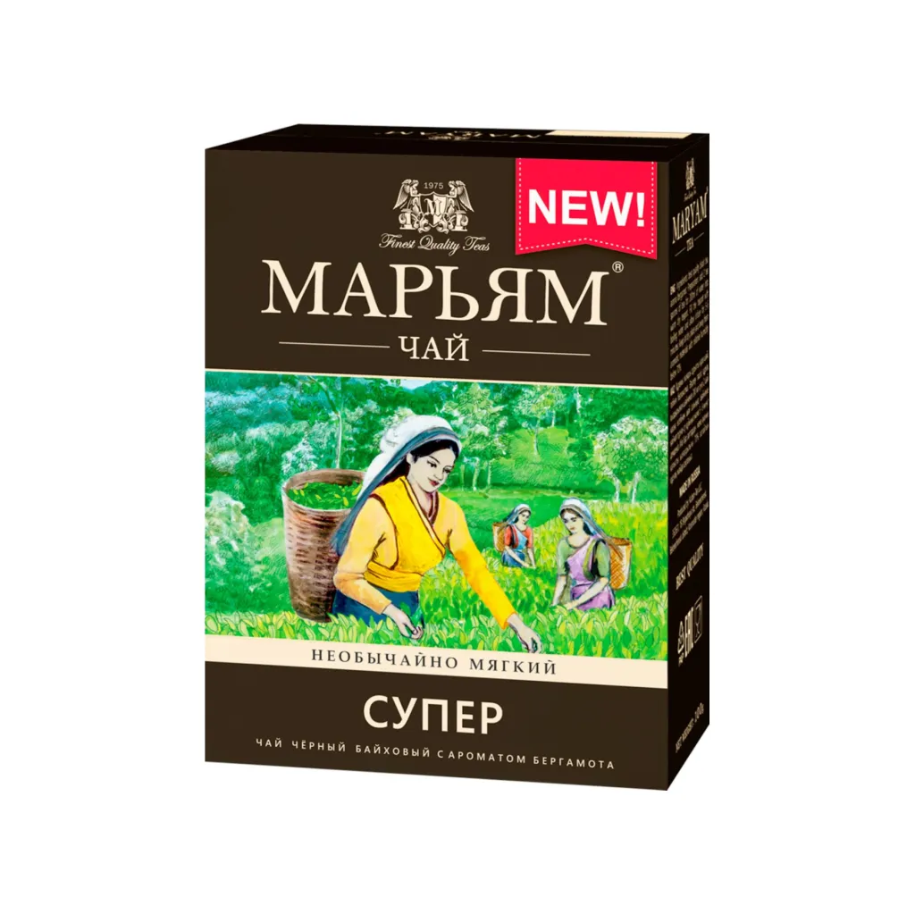 Чай черный Марьям Супер с ароматом бергамота байховый 100г