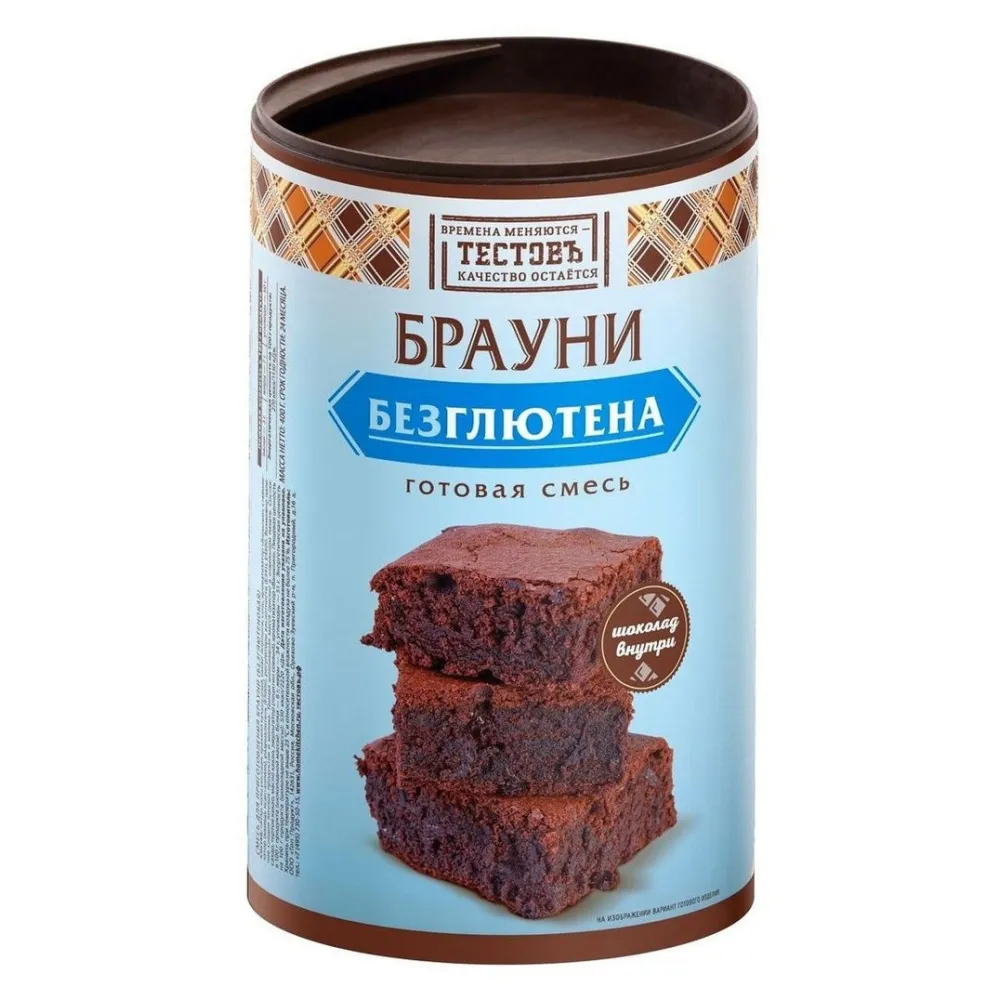 Брауни Тестовъ без глютена Смесь для приг 400г
