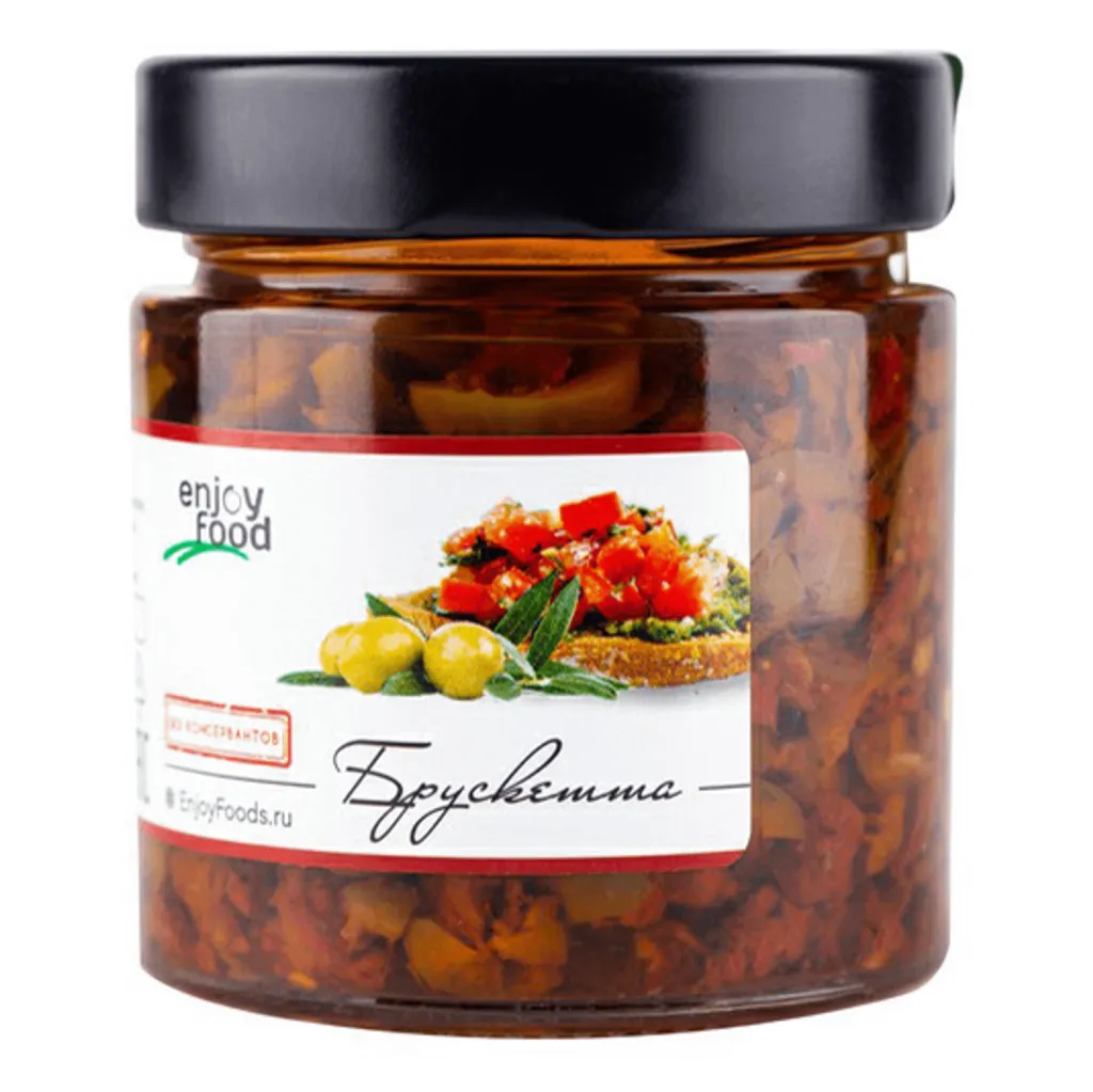 Брускетта Enjoy Food с оливками и вялеными томатами 125мл