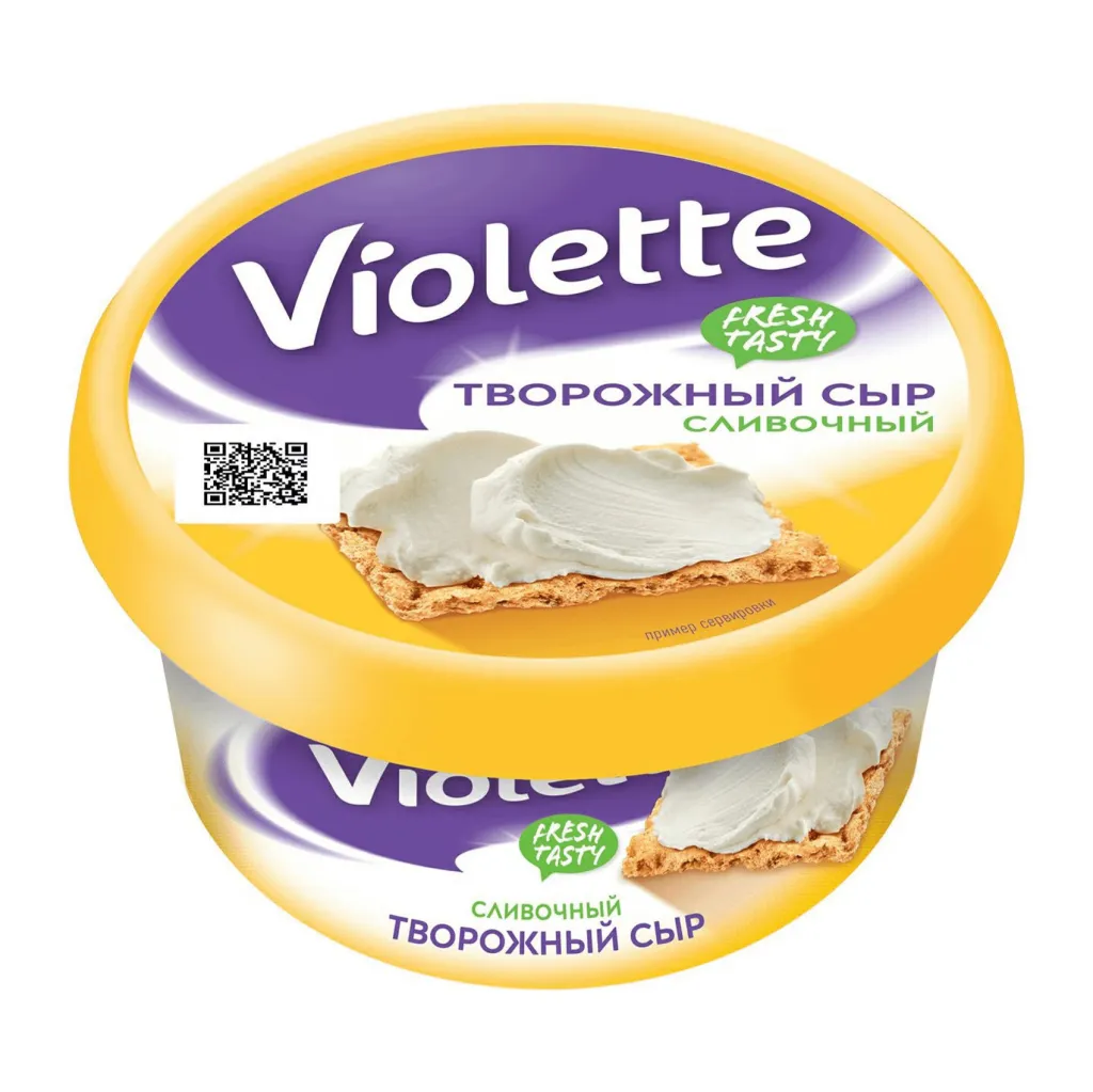 Сыр творожный Violette сливочный 140г