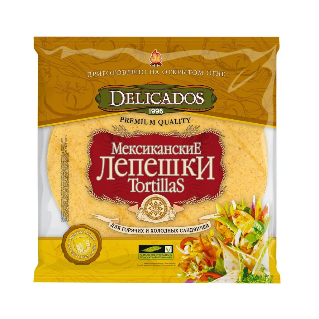Лепешки Delicados Тортильи пшеничные Оригинальные 800г