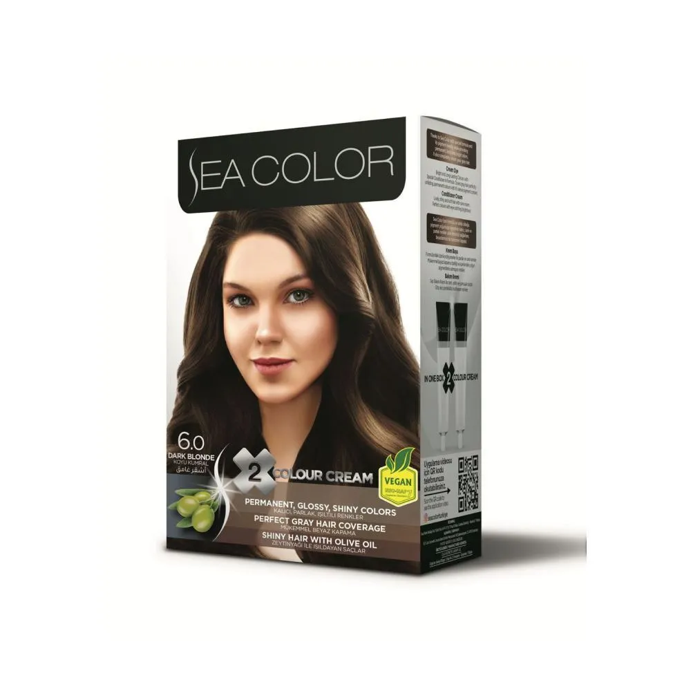Краска для волос Sea Color Hair Dve Kit 6,0 Темно Русый