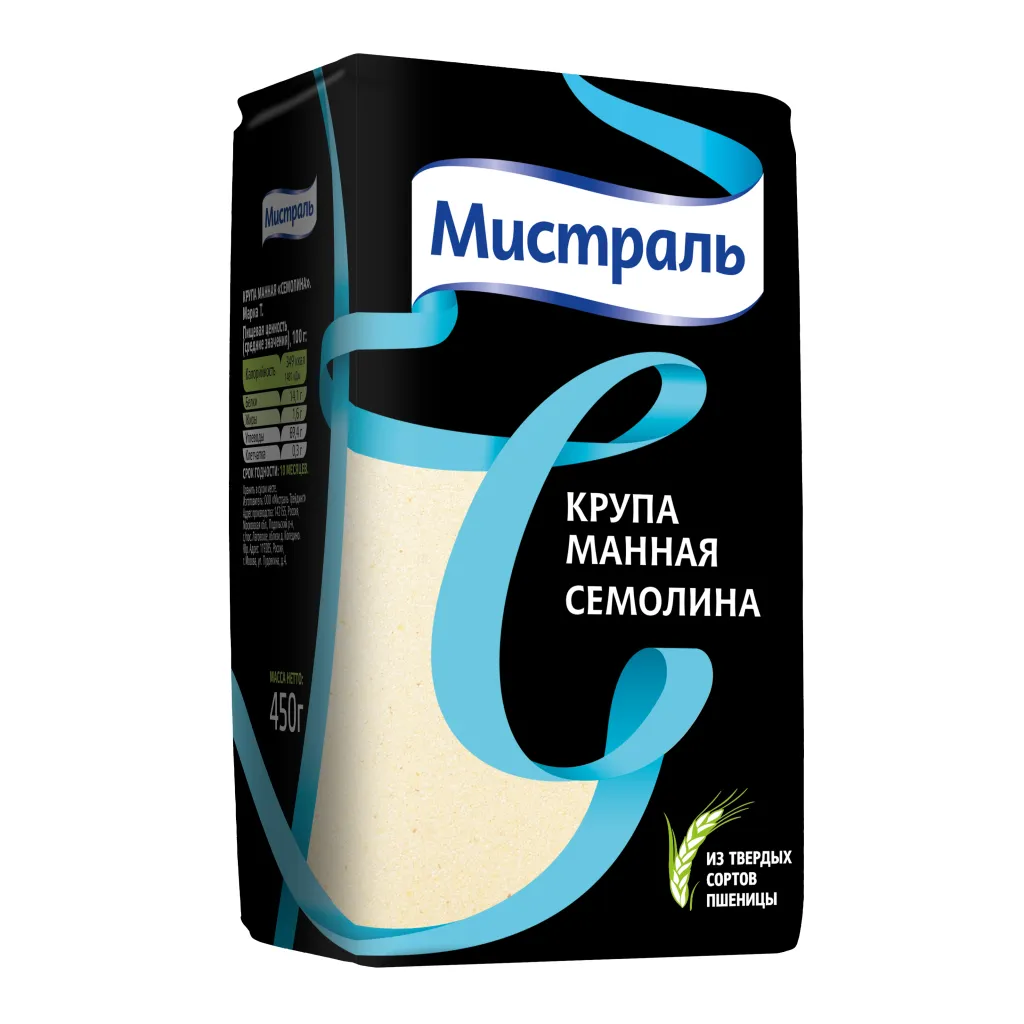 Крупа Мистраль манная Семолина 450г