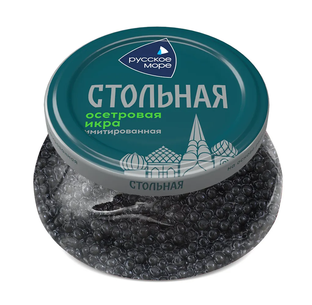 Икра осетровая имитир Русское море Стольная пастериз ст/б 230г