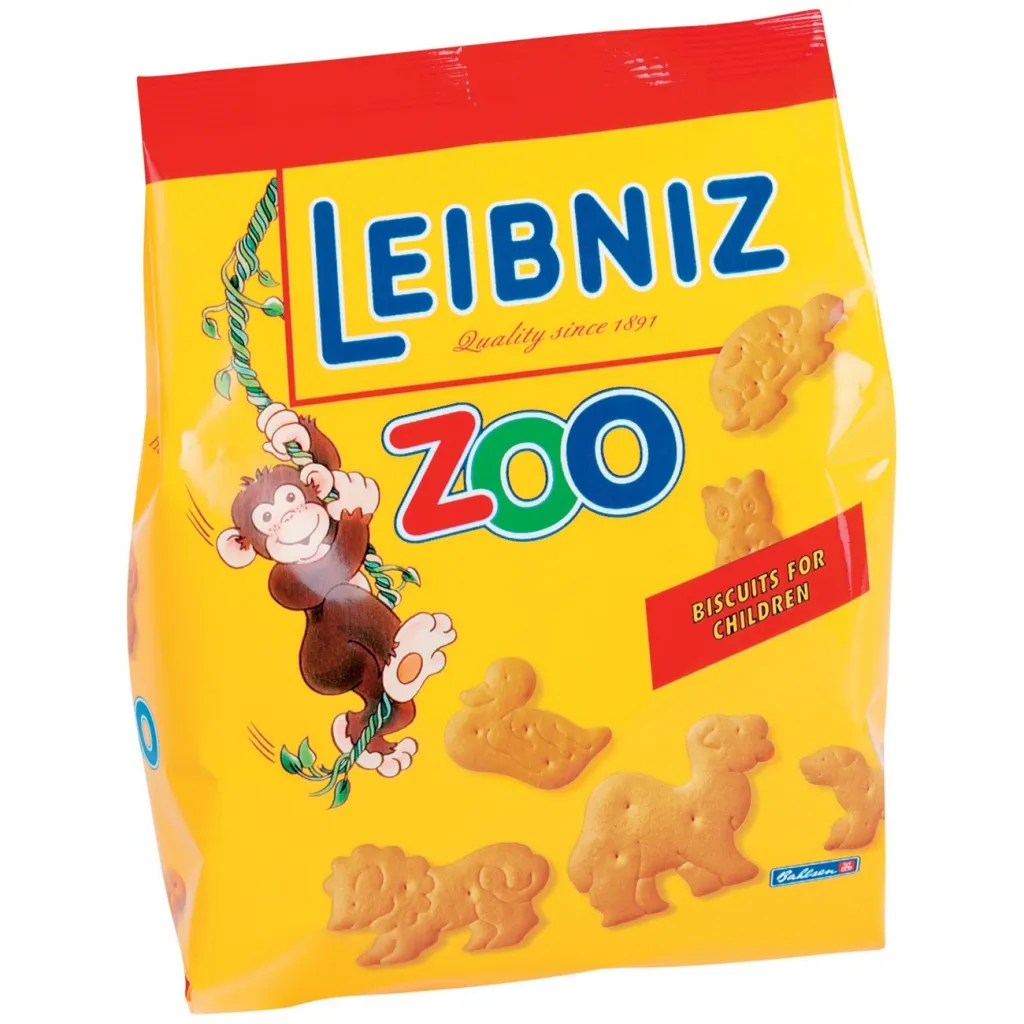 Печенье Leibniz Зоо Оригинал слив фигурки животных 100г