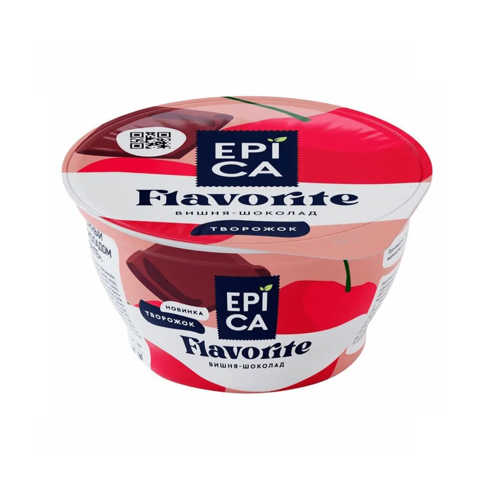 Йогурт Epica Flavorite 8% вишня шоколад 130г