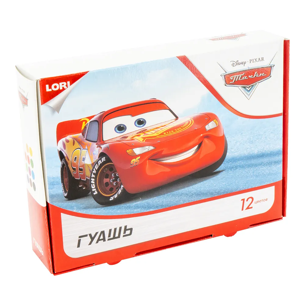 Гуашь 12цв 15мл Тачки Гд012