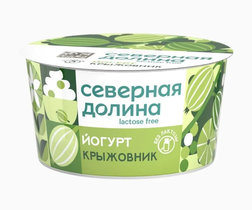 Йогурт Северная долина безлактозный  Крыжовник 130г