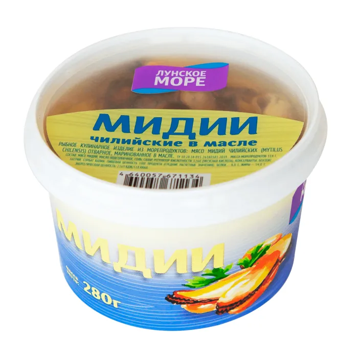 Мидии Лунское Море в масле пэт 280г