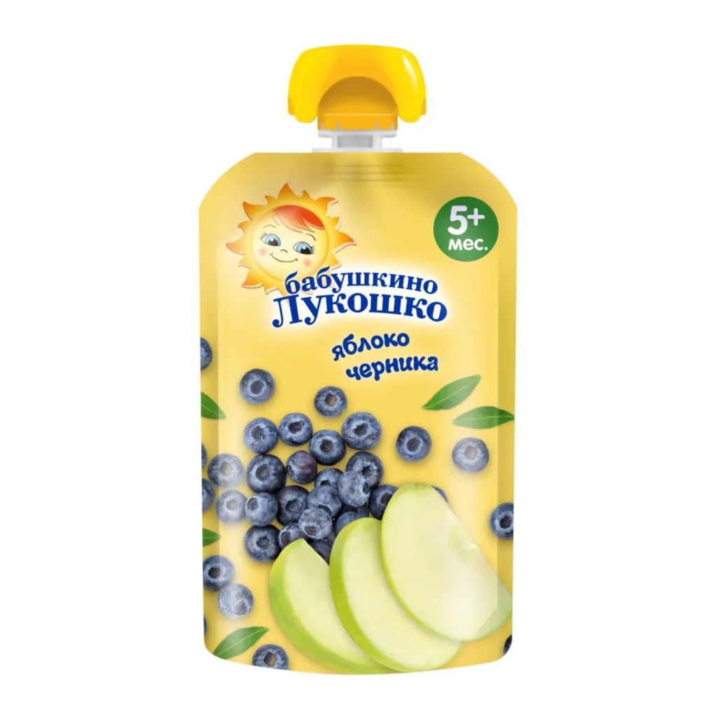 Пюре Бабушкино Лукошко Яблоко-черника 90г