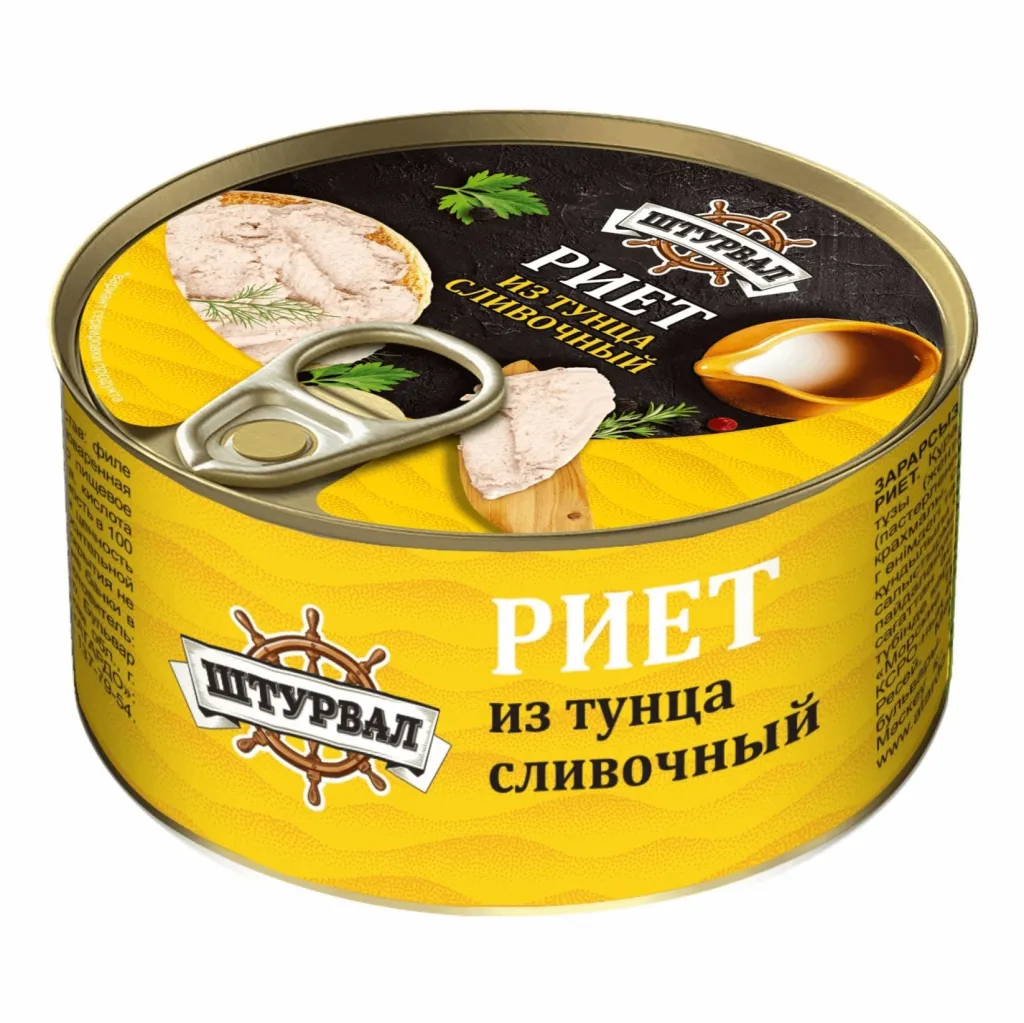 Риет из тунца Штурвал сливочный 115г