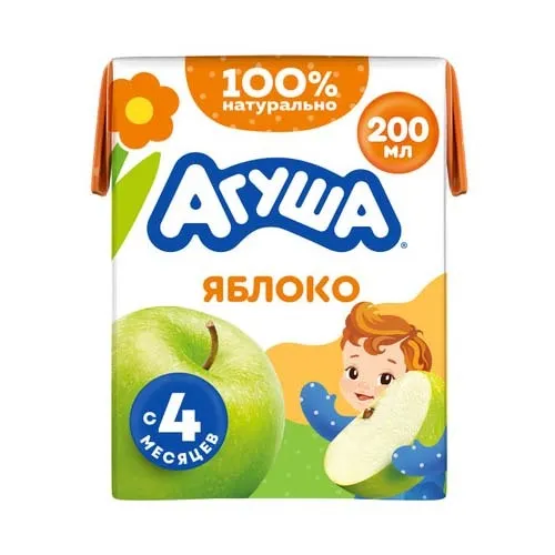 Нектар Агуша 200мл Яблоко осветленный