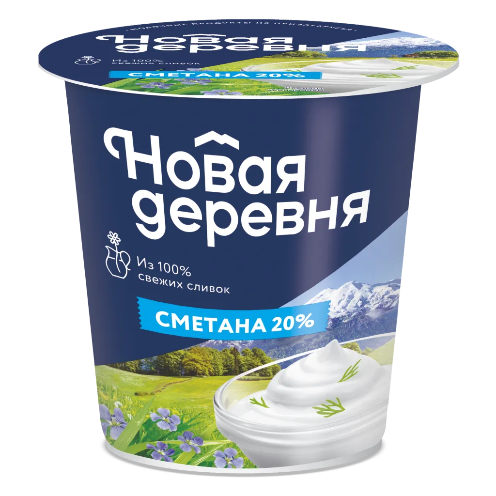 Сметана Новая деревня 20% 300г