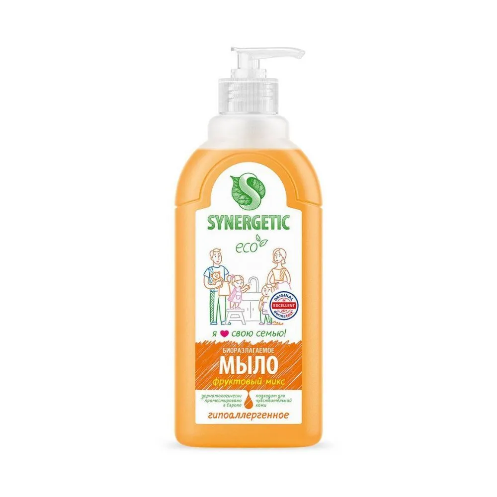 Мыло жидкое Synergetic 500мл Фруктовый микс
