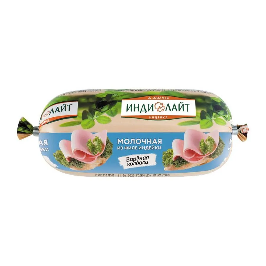 Колбаса Индилайт молочная из филе индейки вар п/о 400 г