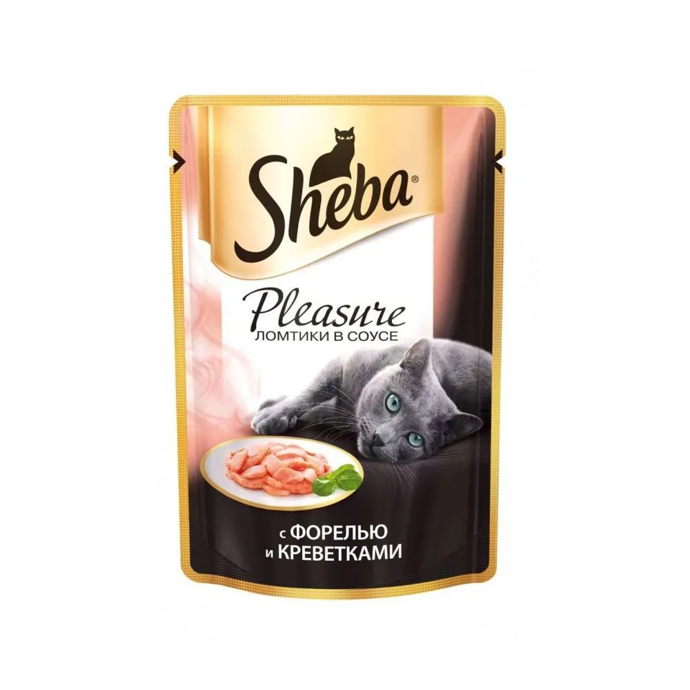 Корм Sheba Плежер Форель креветки 75 г