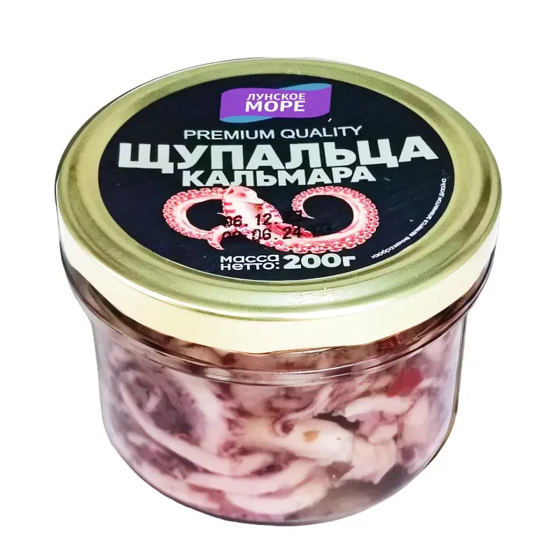 Шупальца кальмара Лунское Море в масле с копч паприкой ст/б 200г