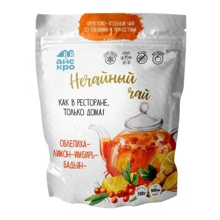 Чай АйсКро Лимонный с имбирем и облепихой замороженный 150г
