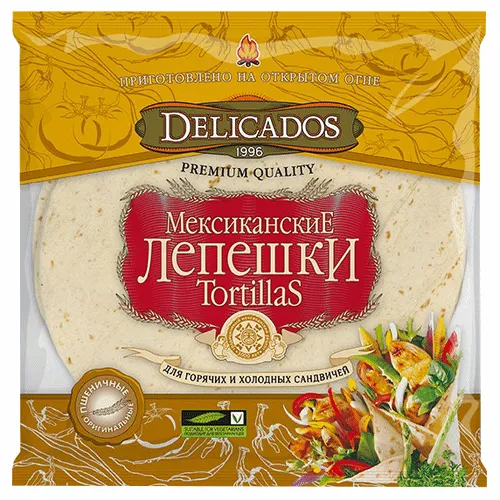 Лепешки Деликадос пшеничные оригинальные 1000г