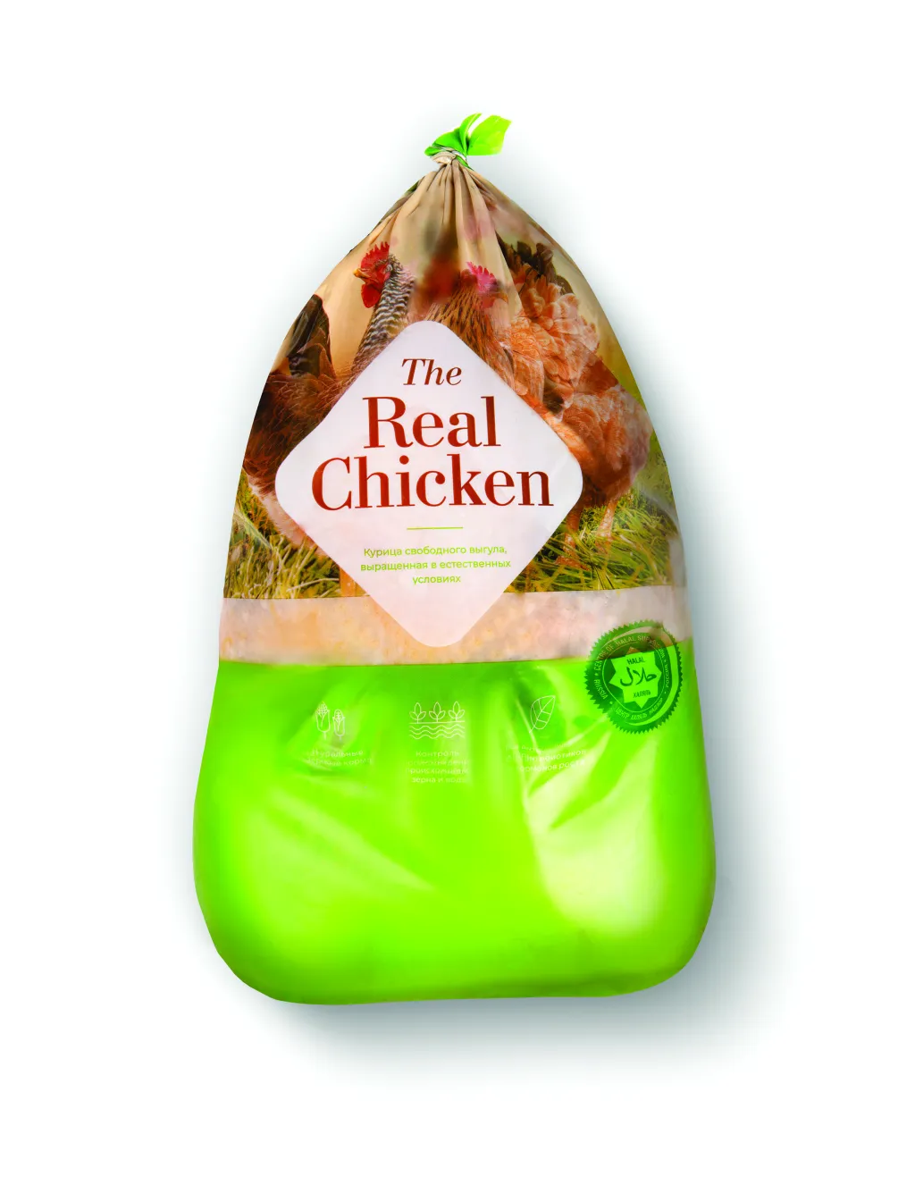 Тушка цыпленка бройлера замороженная в пакете Батыр-Бройлер