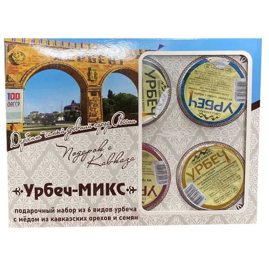Набор урбечей Сила Кавказа с медом 6 вкусов 6х30г