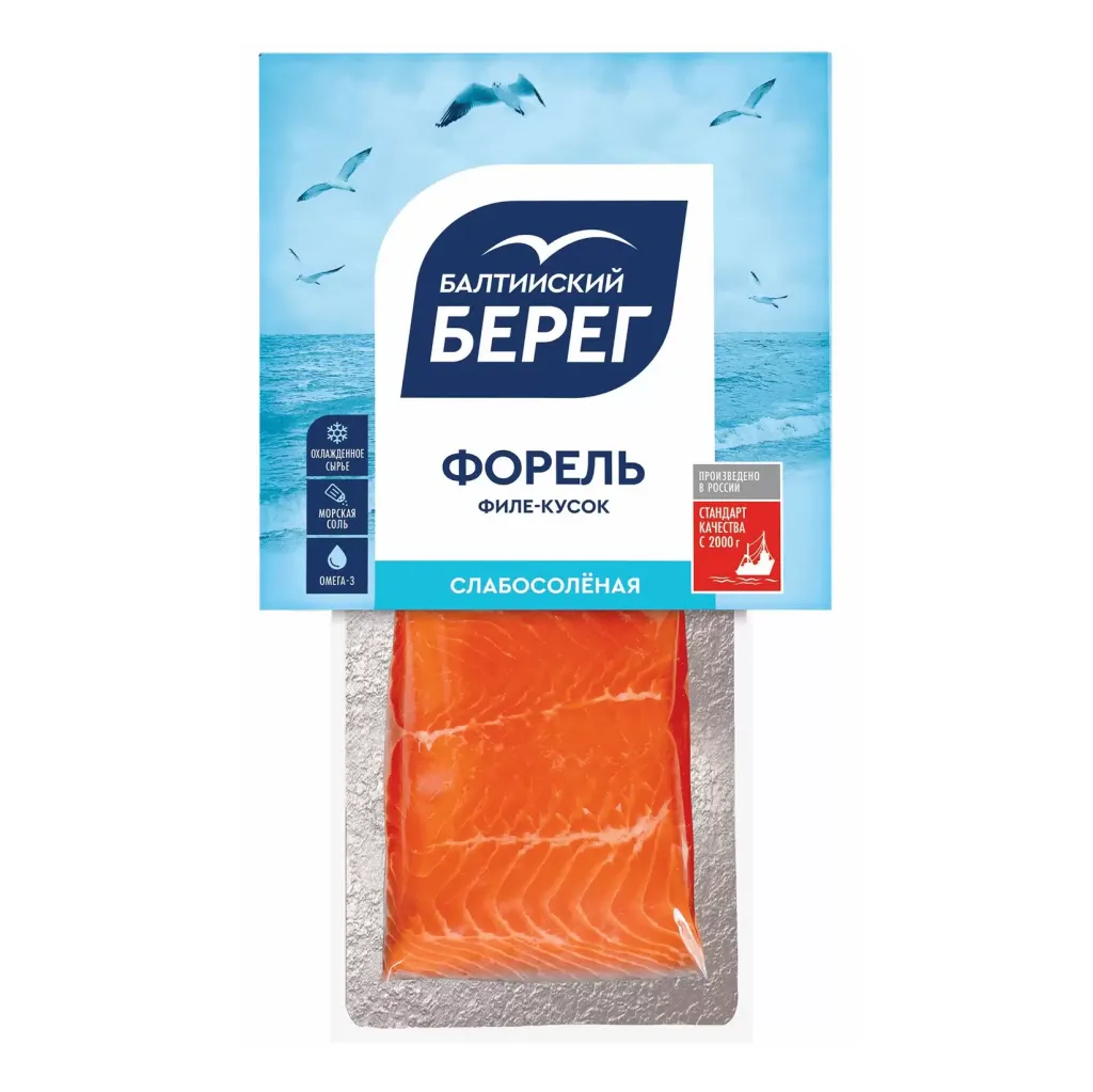 Форель Балтийский Берег филе-кусок с кожей 100г