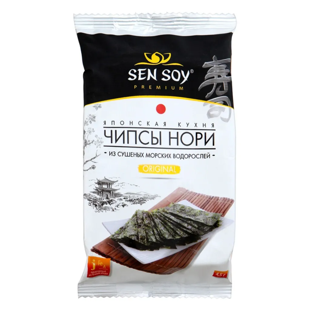 Чипсы Нори Sen Soy Original из морской капусты 4.5г