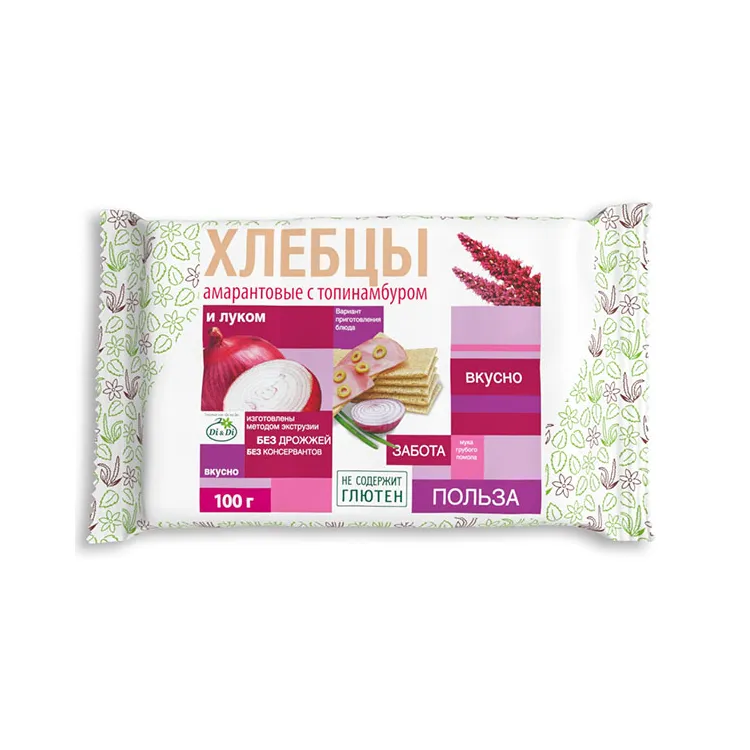 Хлебцы амарантовые Di&Di с топинамбуром и луком 100 г