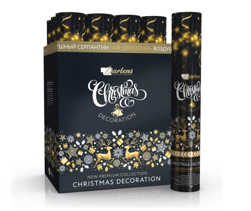 Хлопушка 30см Новогодняя DRL03219 12