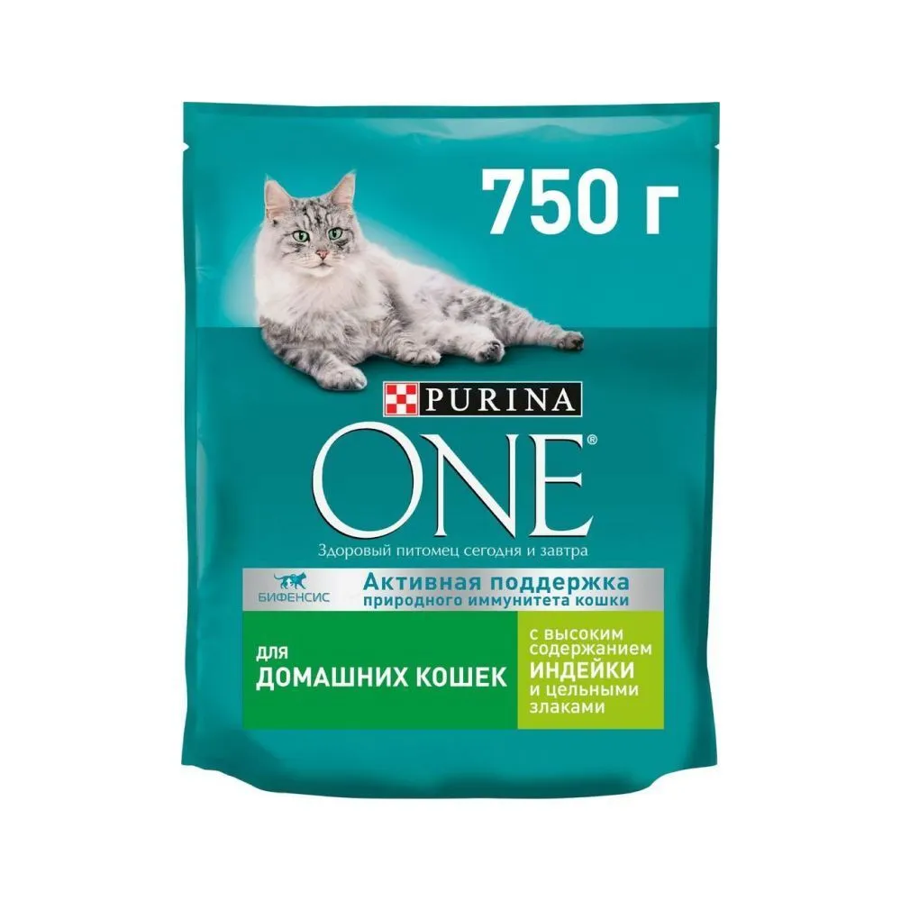 Корм сухой Purina ONE Индейка цельные злаки 750 г