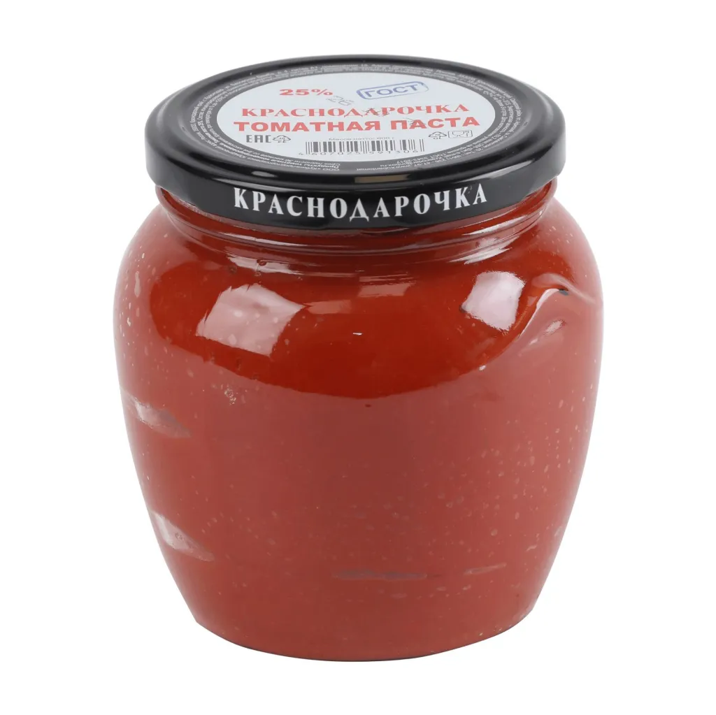 Томатная паста Краснодарочка 25% ст/б Амфора 600г