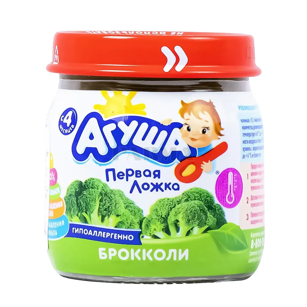 Пюре овощное Агуша ст/б Брокколи 80г