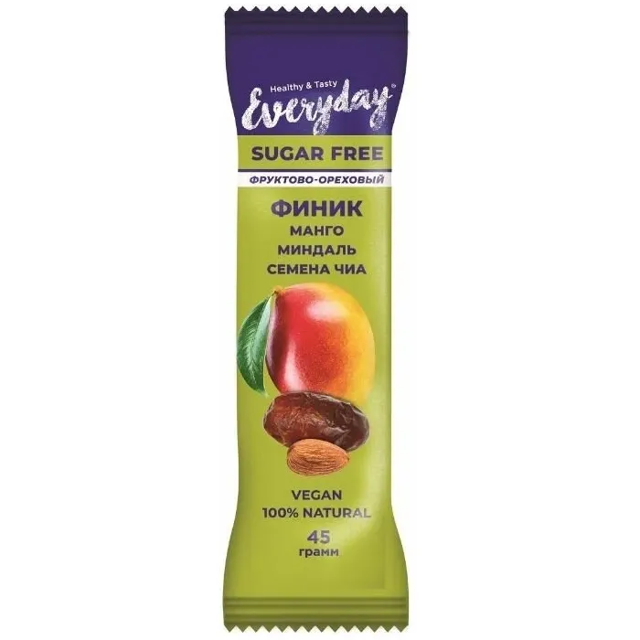 Батончик Everyday Финиковый Манго-семена Чиа 45г