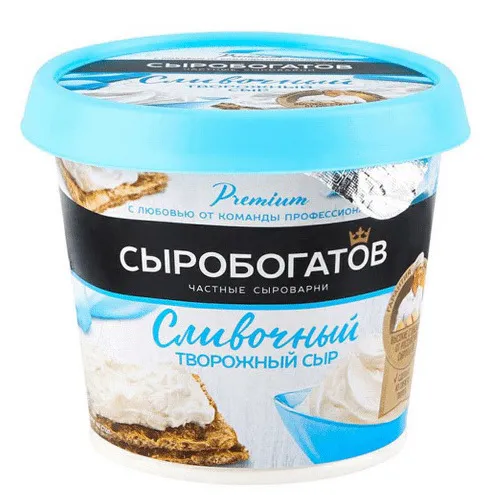 Сыр творожный Сыробогатов сливочный 55% стаканчик 140г