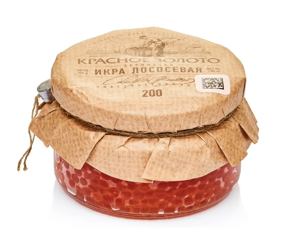 Икра лососевая Красное золото зернистая ст/б 200 г