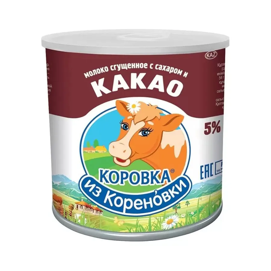 Сгущенное молоко Кореновский МК Какао 5% ж/б 370г