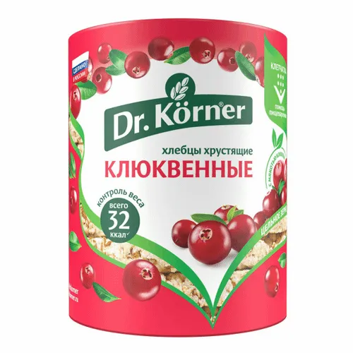Хлебцы Dr. Korner Злаковый коктейль Клюквенный 100г