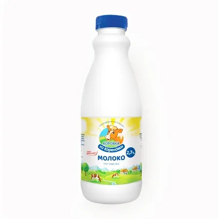 Молоко Коровка из Кореновки пастеризованное 2,7% бут 900мл