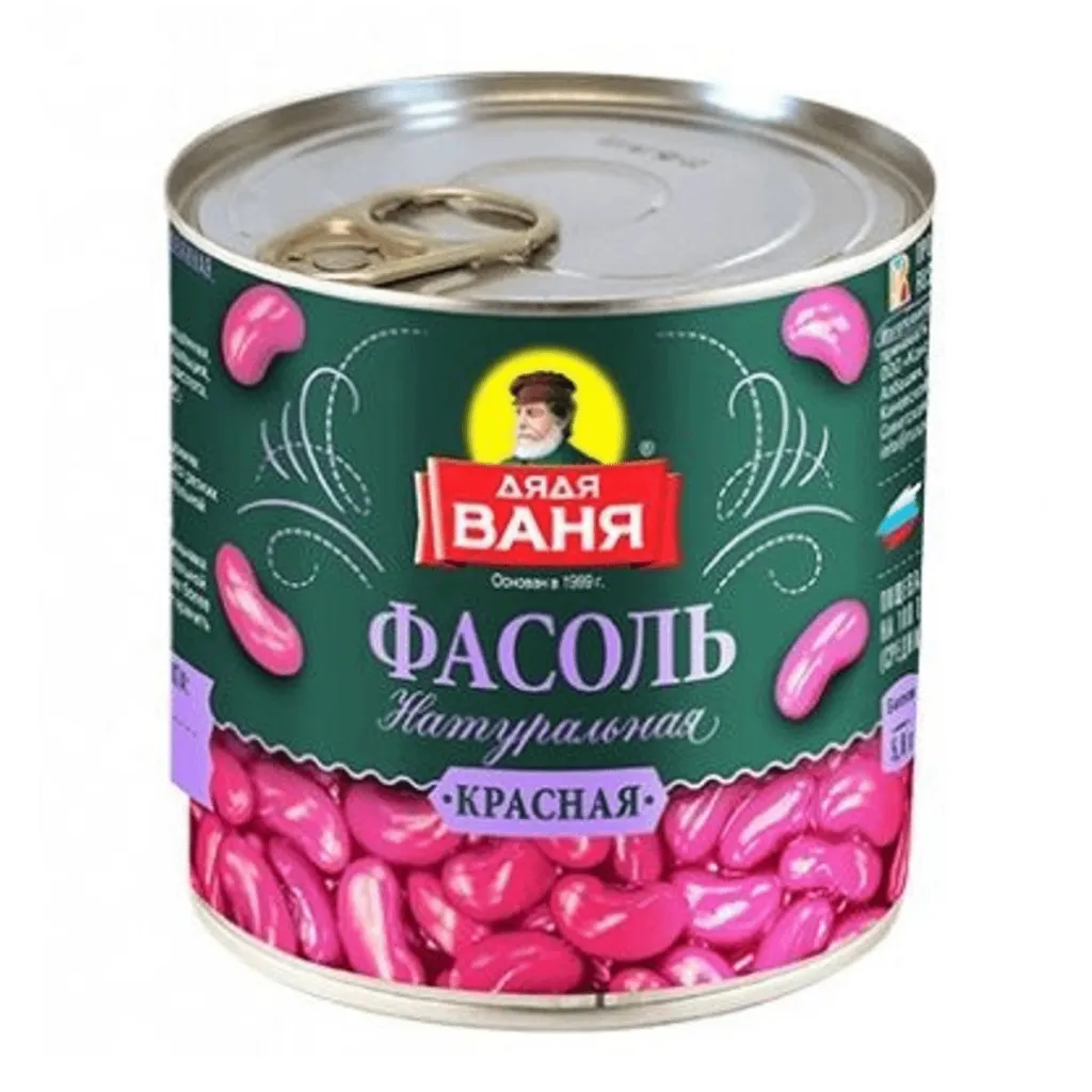 Фасоль Дядя Ваня натуральная красная ж/б 400г