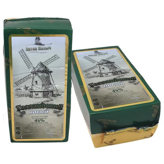 Сыр Голландский новый 45% брус Антон Палыч (Береза)