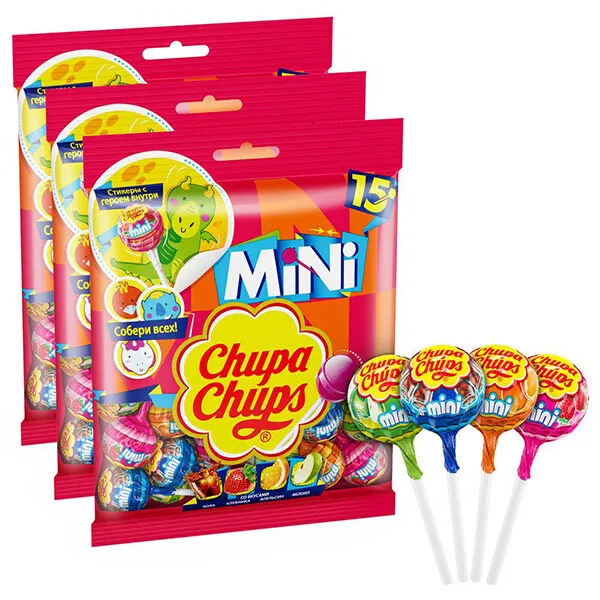 Карамель Chupa Chups мини Ассорти *15шт