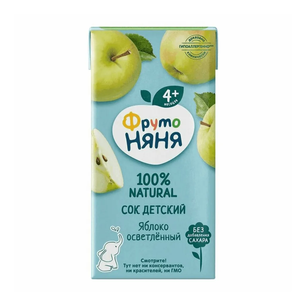 Сок ФрутоНяня 200мл яблоко осветленный
